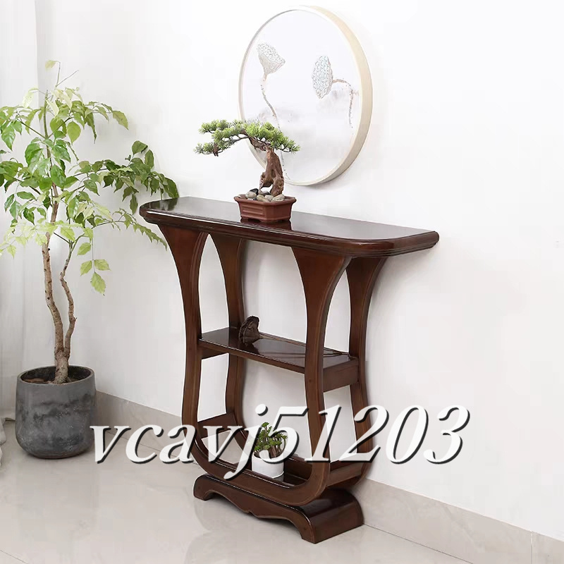 ◆新品◆高級◆サイドテーブル 家具 木製 ウェール 電話台 リビング用 テーブル 花台 収納 玄関_画像2