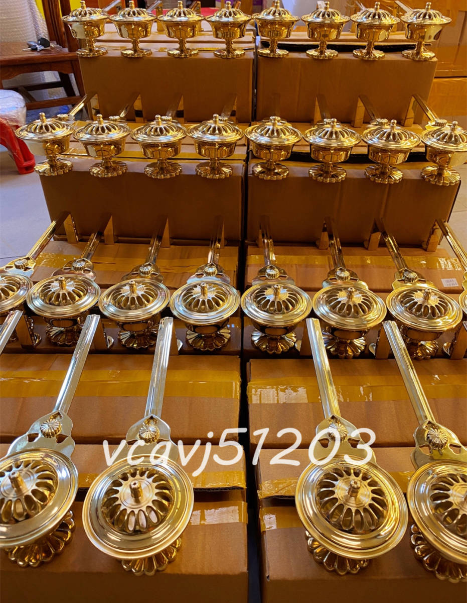 密教法具 寺院用仏具」真言宗 太子型柄香炉 銅製 磨き仕上げ 長 密教法具 寺院用仏具」真言宗 太子型柄香炉 銅製 磨き仕上げ 長