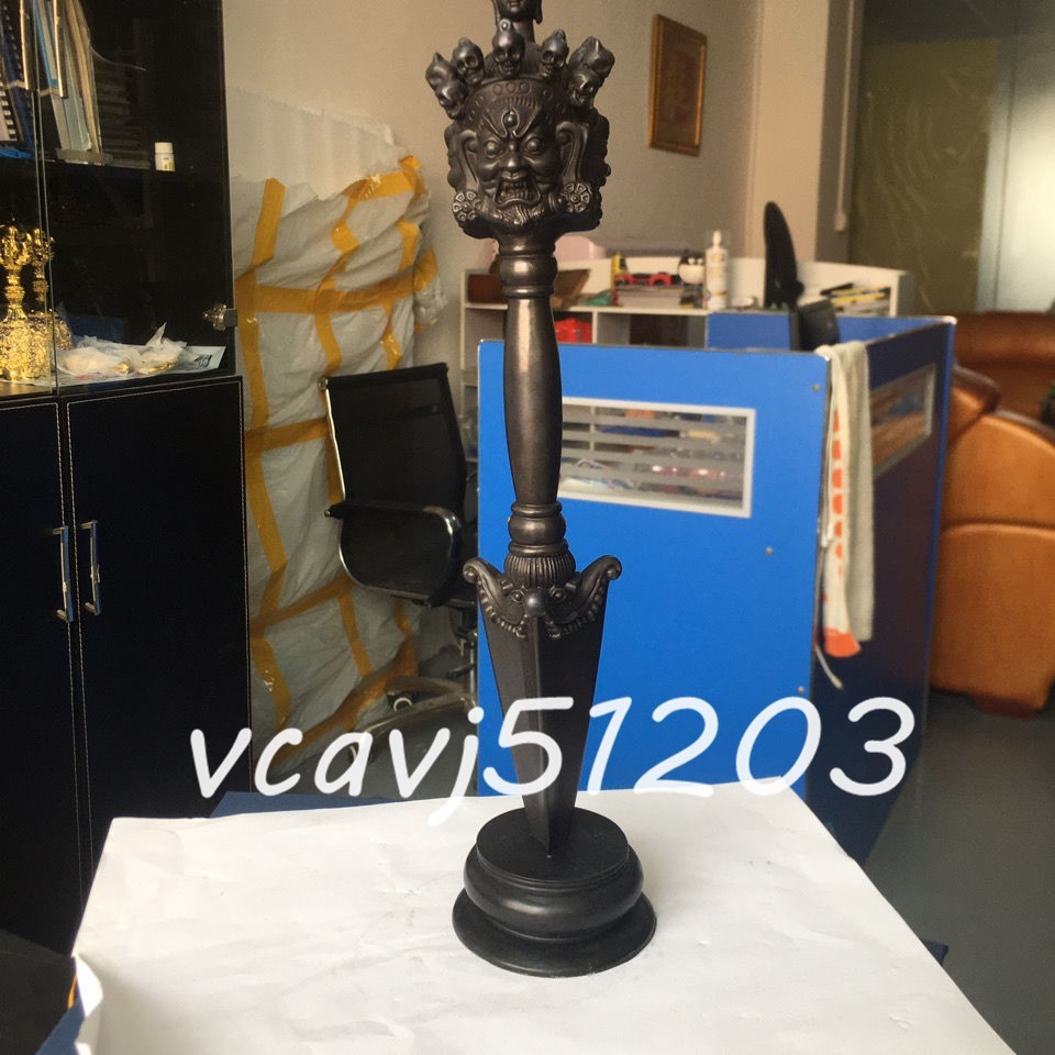 愛用 密教法具 寺院用仏具極上品 高さ 銅製 台座付き 仏教工芸