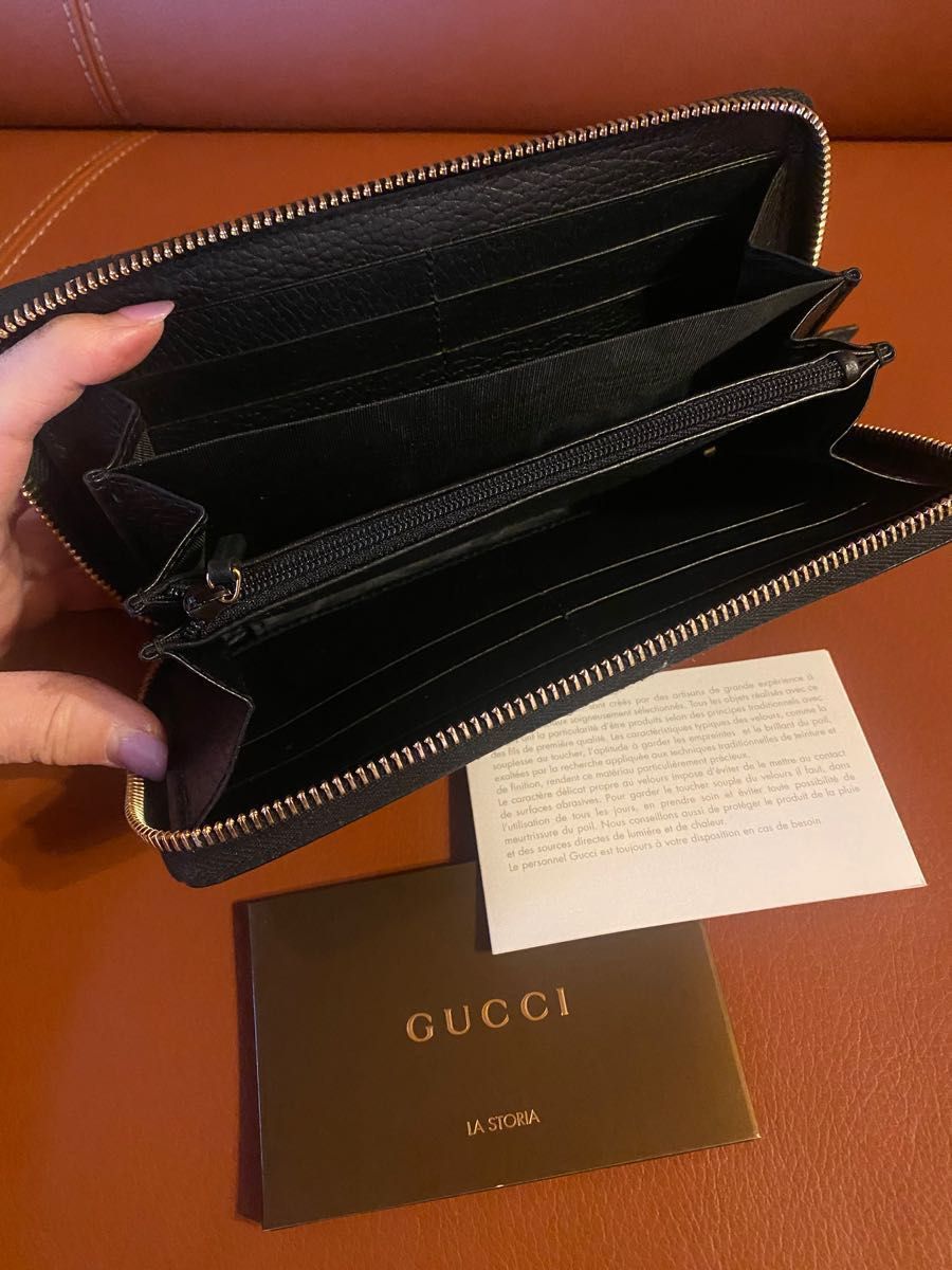 Gucci 長財布　黒　GGアーモント　お値下げ