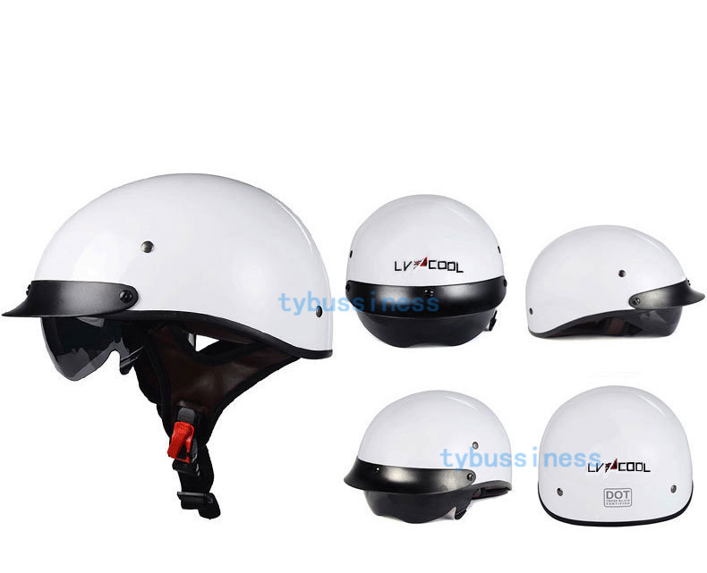 バイク ヘルメット半帽 レトロ ヘルメット バイク 大きいサイズ ヘルメット オートバイヘルメットUV 4色サイズ選択ホワイトの画像2