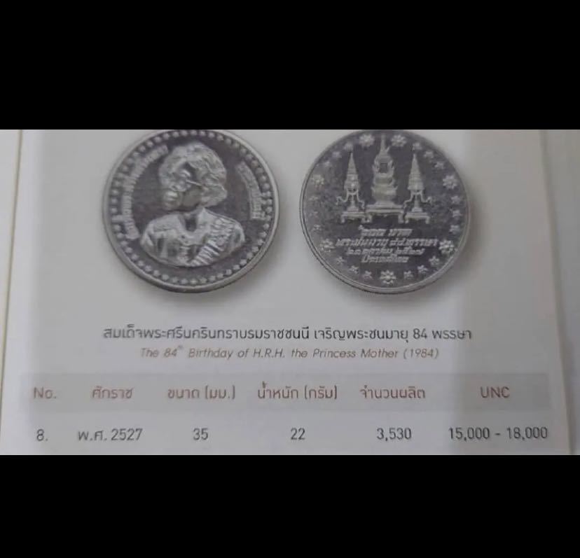 オープニング大セール】 タイ記念硬貨 タイ王国 記念600バーツ銀貨