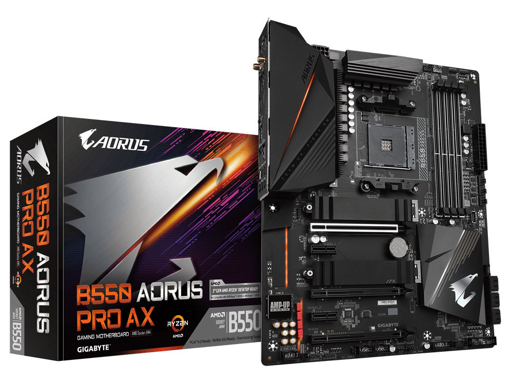 GIGABYTE B550 AORUS PRO AX マザーボード ATX [AMD B550チップセット搭載] MB5127 Rev 1.0の画像1