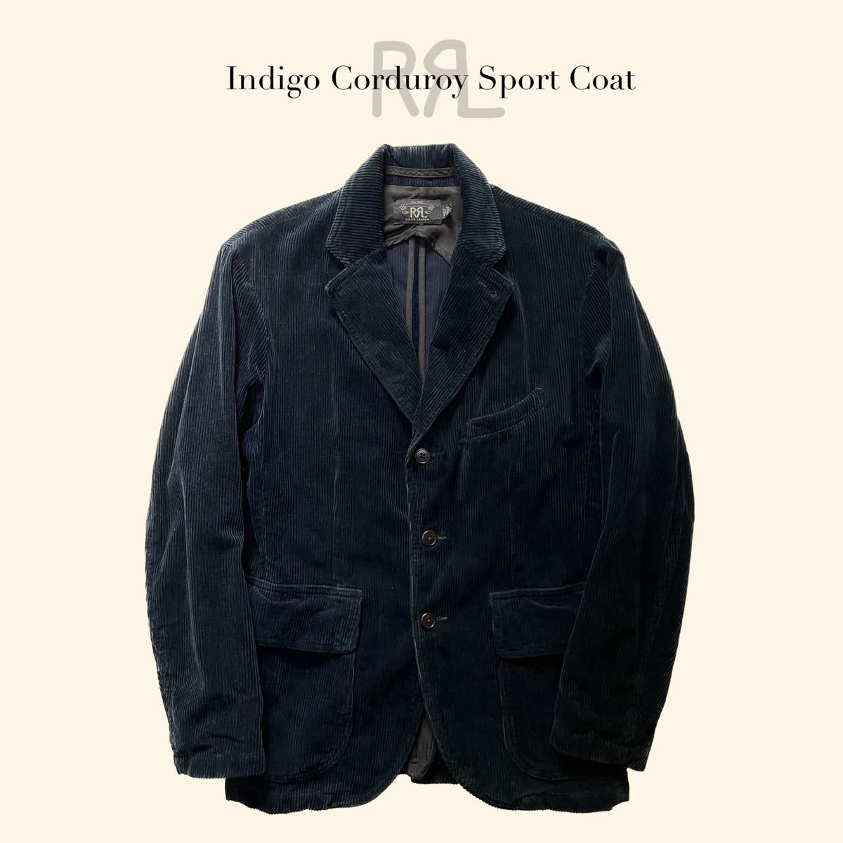 RRL “Indigo Corduroy Sports Coat” S インディゴ コーデュロイ スポーツコート ジャケット テーラード ヴィンテージ Ralph Lauren_画像1