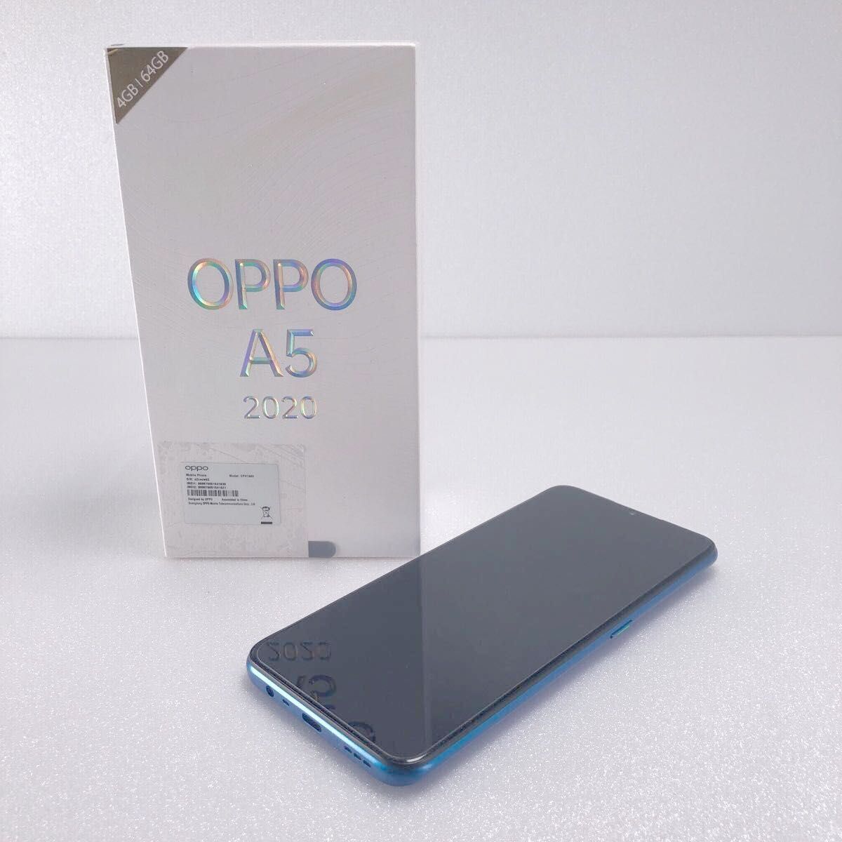 安い日本製 OPPO A5 2020 ブルー 64GB SIMフリーモバイル対応 スマホ