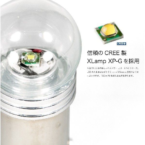 【CREE製5W】 S201/211P ハイゼットトラックジャンボ [H16.12-] ナンバー灯 G18（BA15s） CREE LED 5W 2個セット_画像2