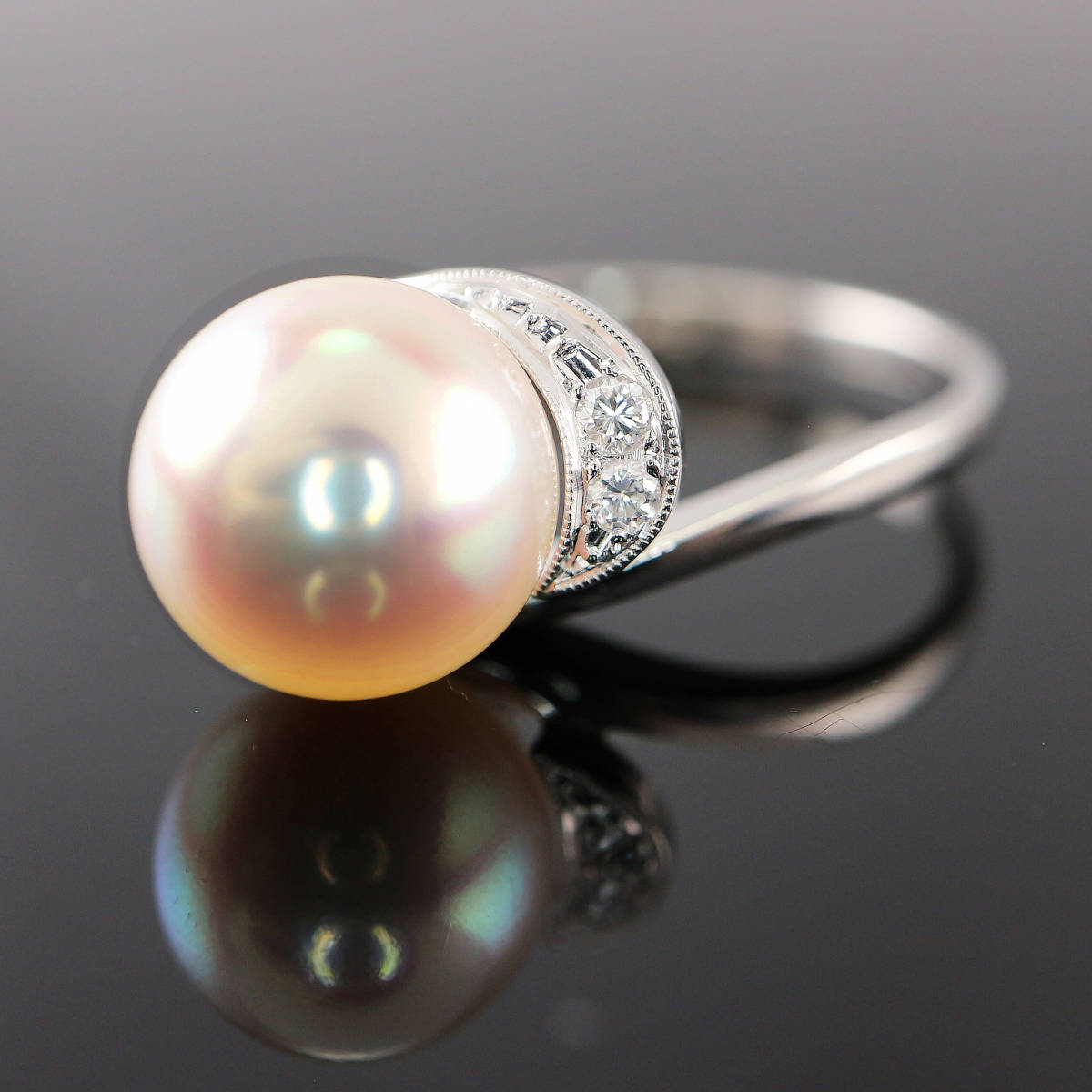 MIKIMOTO> Pt900 パール リング 9.1mm D2P-
