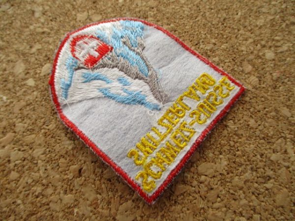 90s スイス SCHWEIZ-SUISSE SWITZERLAND 刺繍ワッペン/山脈PATCH国旗アルプスSWISS国旗 登山ハイキング雪山パッチ旅行スーベニア国旗 D9_画像6