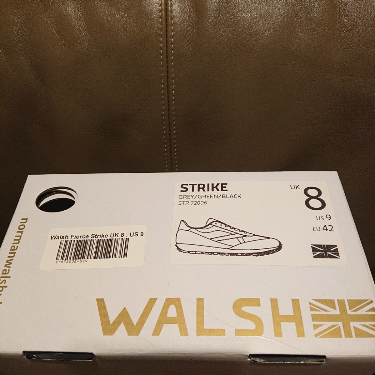 WALSH ウォルシュ fierce strike イングランド製 スニーカー made in ENGLAND イギリス製 UK8 US9 英国製 26.5cm前後 UKモデル 送料込 新品_画像7
