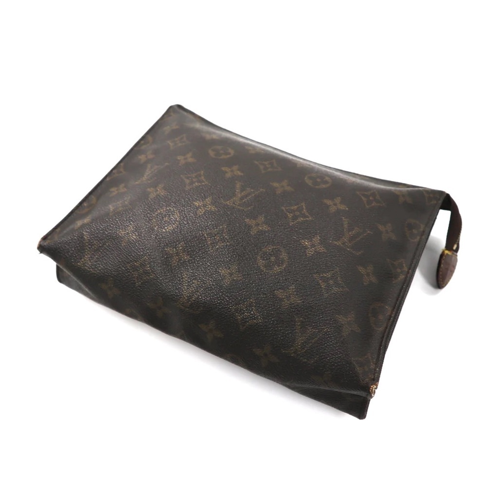 LOUIS VUITTON ポーチ ブラウン モノグラム ポッシュ・トワレット25 M47542 フランス製_画像4