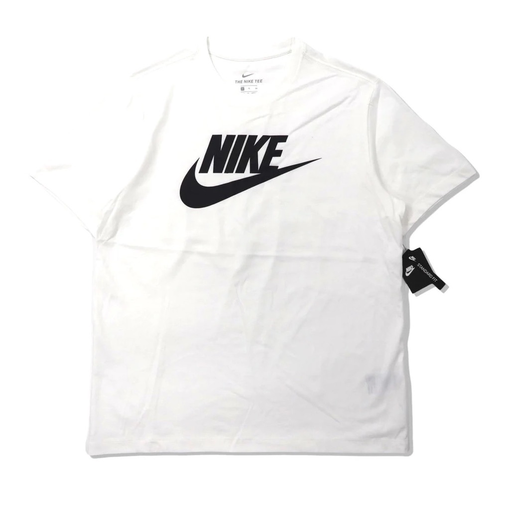 NIKE Tシャツ XL ホワイト コットン スウォッシュロゴプリント 未使用品_画像2