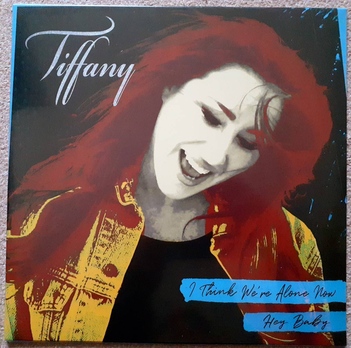 新品　Tiffany　ティファニー　I Think We're Alone Now（新録ヴァージョン）　ブルー・カラー盤 12” シングル レコード_画像1