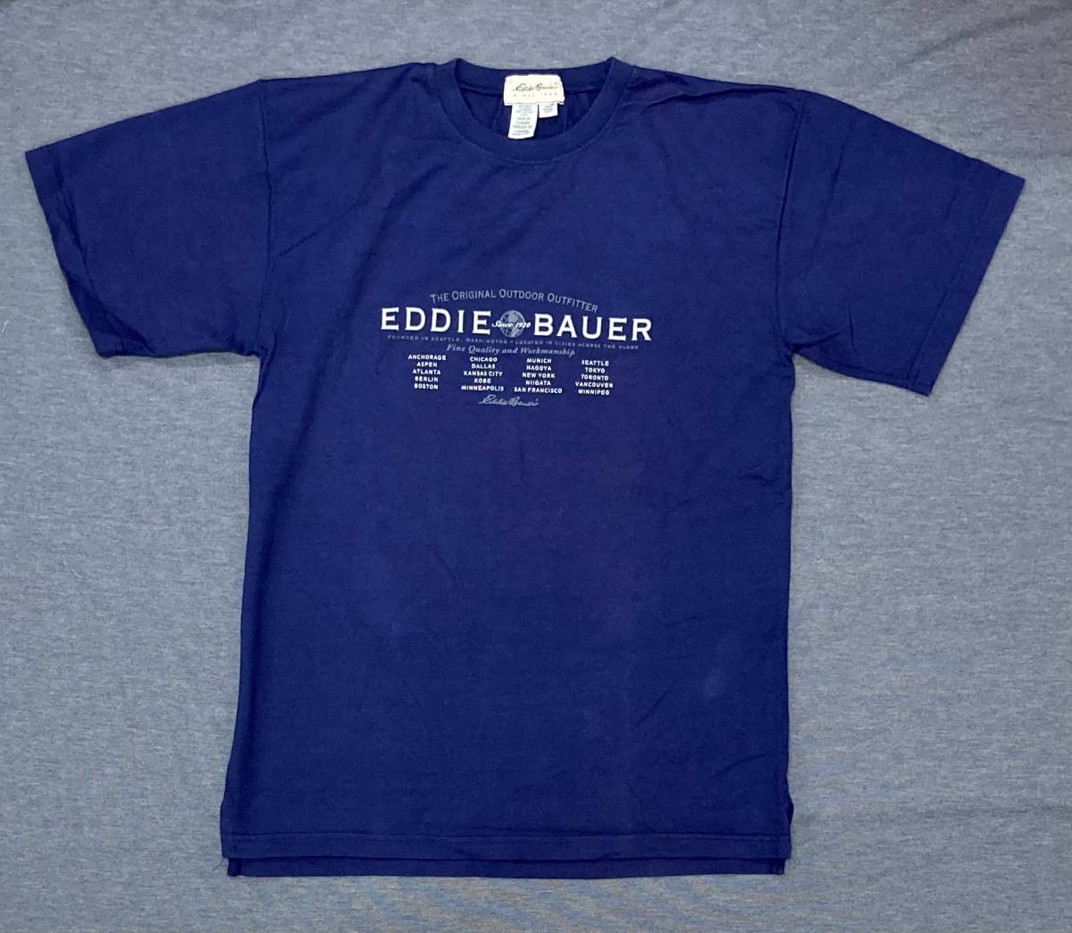 デッド カナダ製 90s エディーバウアー Eddie Bauer 紺 Tシャツ
