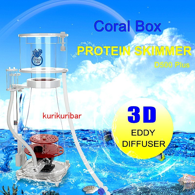 *[2024 year recent model ] CoralBox over s Kim prevention ( float attaching ) new design height efficiency 3D protein skimmer D500 Plus durability pump DCA2000 specification 