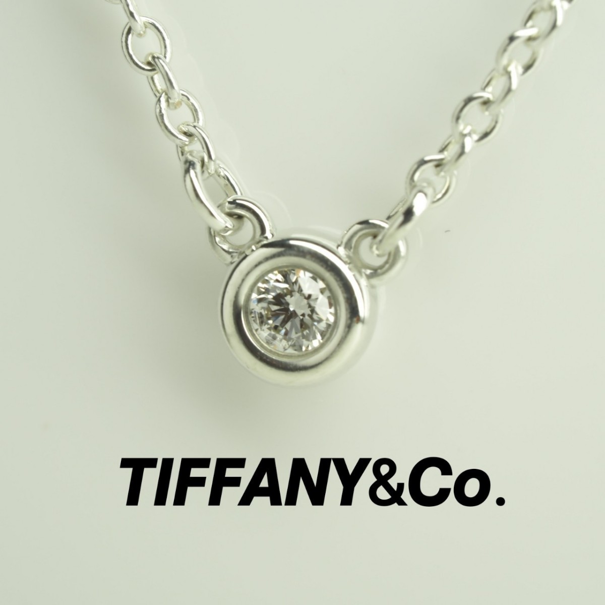 TIFFANY&Co. ティファニー天然ダイヤバイザヤードネックレスSILVER-