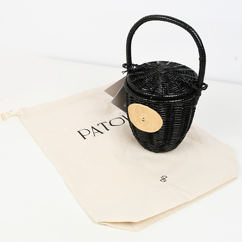 PATOU パトゥ ウィッカー バケツバッグ イタリア正規品 新品 AC0030043999B_画像6