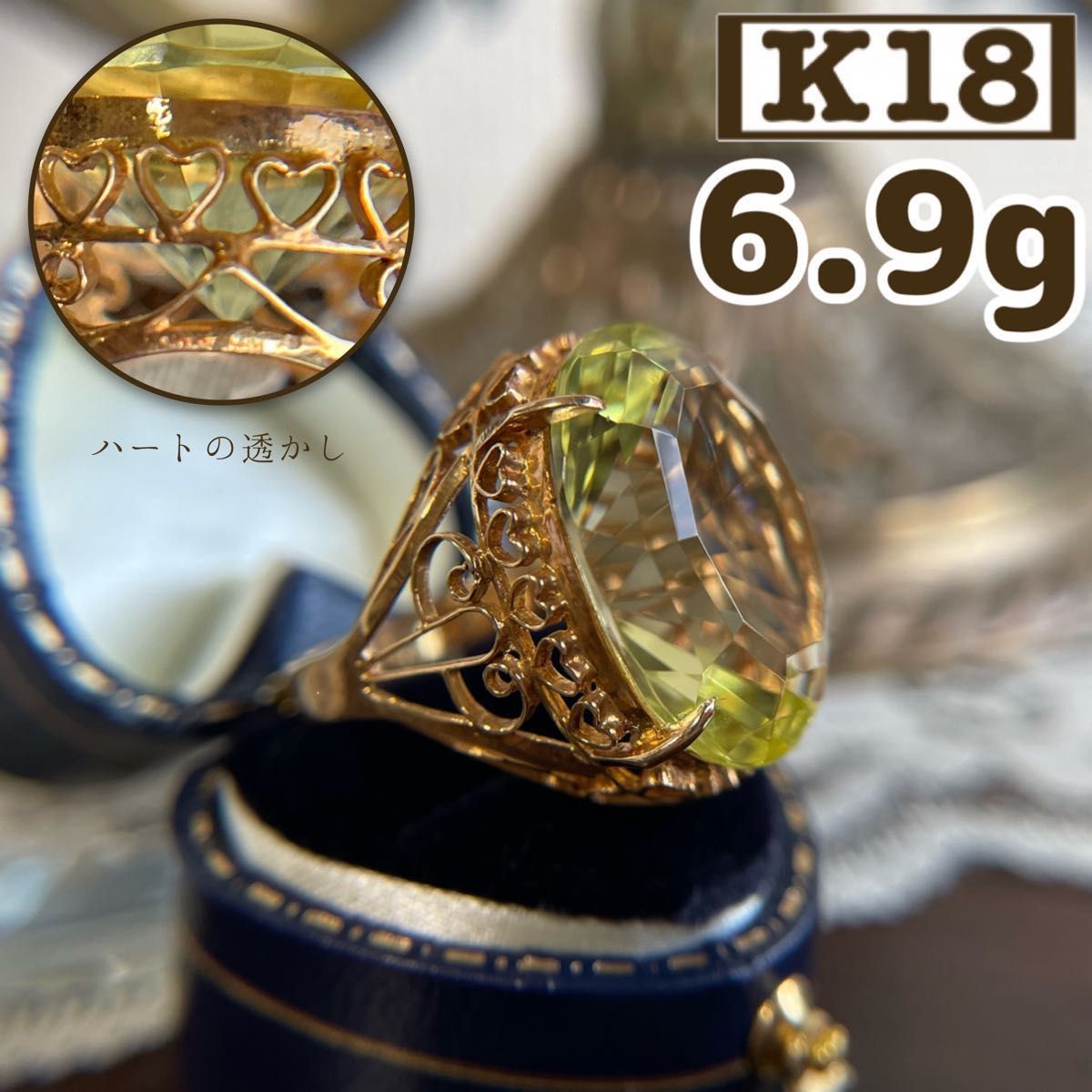 超爆安 【美品】K18WG(18金ホワイトゴールド)ハート型 ルビー