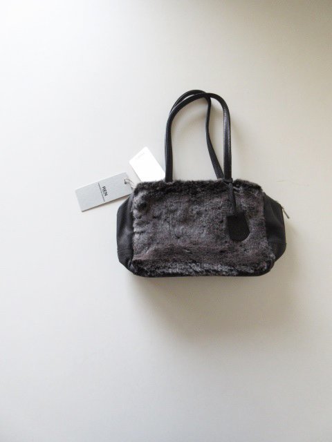 未使用 2021AW REN / レン FU-88250 Fur Handbag BLACK * ファー