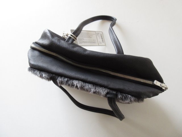 未使用 2021AW REN / レン FU-88250 Fur Handbag BLACK * ファー