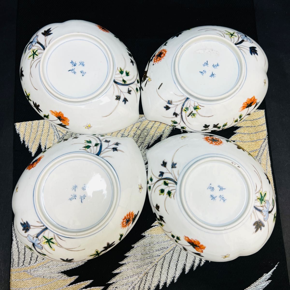ダイゾー ナチュラル 希少品 有田焼 古伊万里 染錦手 川に鴛鴦花絵 皿