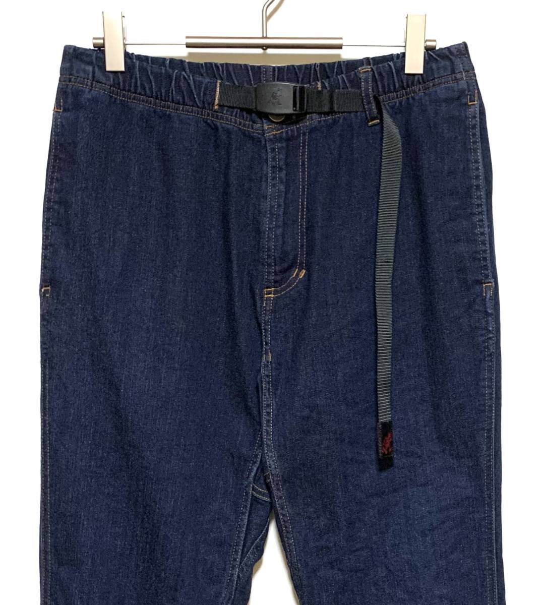 【美品】GRAMICCI DENIM NN-PANTS JUST CUT（M）インディゴ グラミチ クライミング ナロー パンツ ストレッチ テーパード ジャストカット_画像2