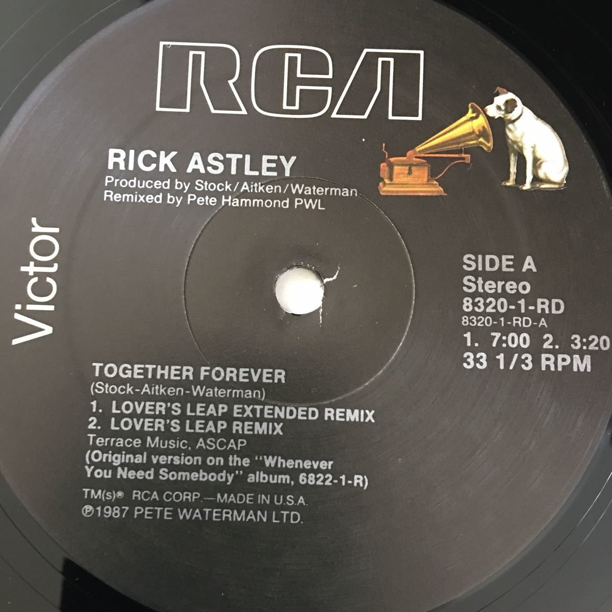 Rick Astley Together Forever 12"