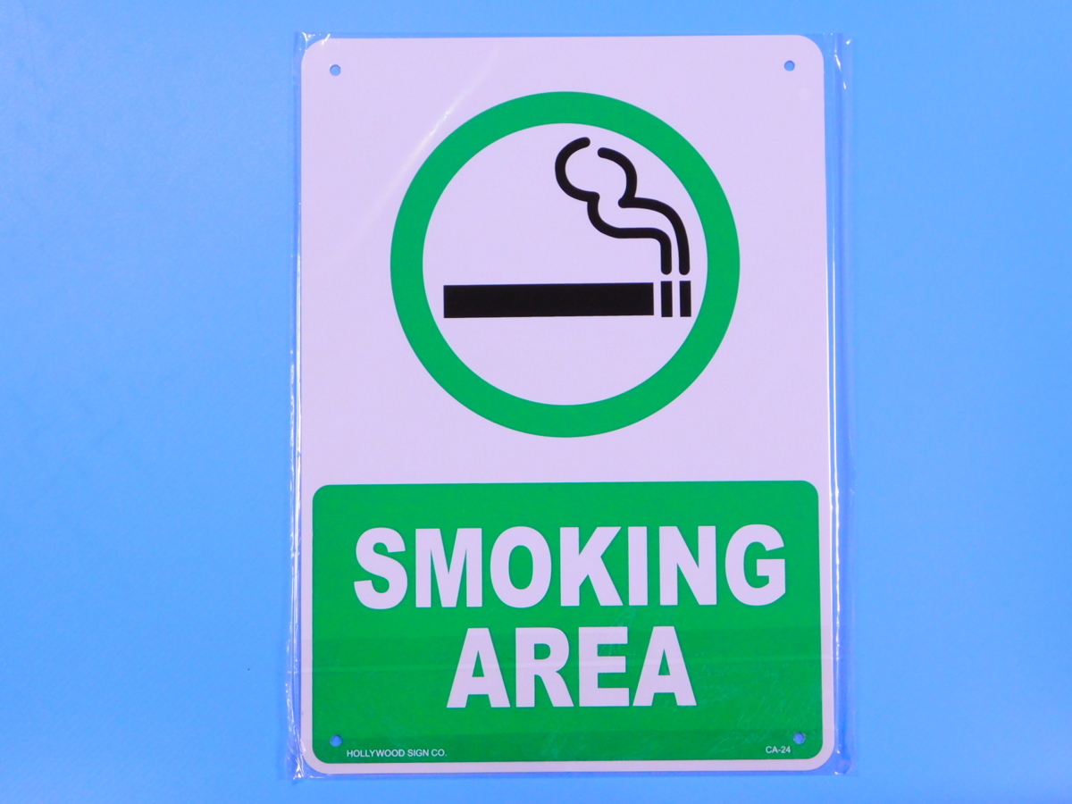  autograph plate CA-24 { smoking Area smoking place } America garage signboard autograph board 