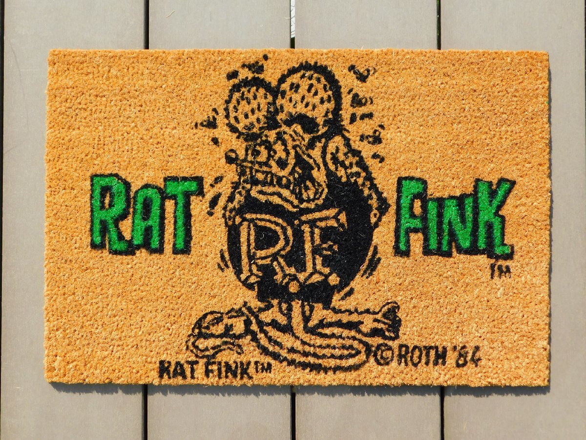 [Rat Fink*lato fins k]*{ko year mat * nature material } american miscellaneous goods garage door mat 