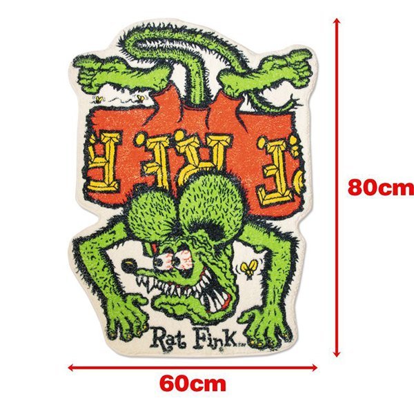 【Rat Fink・ラットフィンク】※《フロアマット・ふんわり素材》ムーンアイズ　アメリカン雑貨_画像4