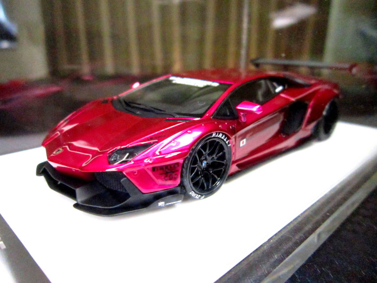  price cut! super ultra rare!! M.S. 1/43 LB*PERFORMANCE / Ran bo* Aventador *Chrome Flash Pink * worldwide limitation *22/30pcs!!