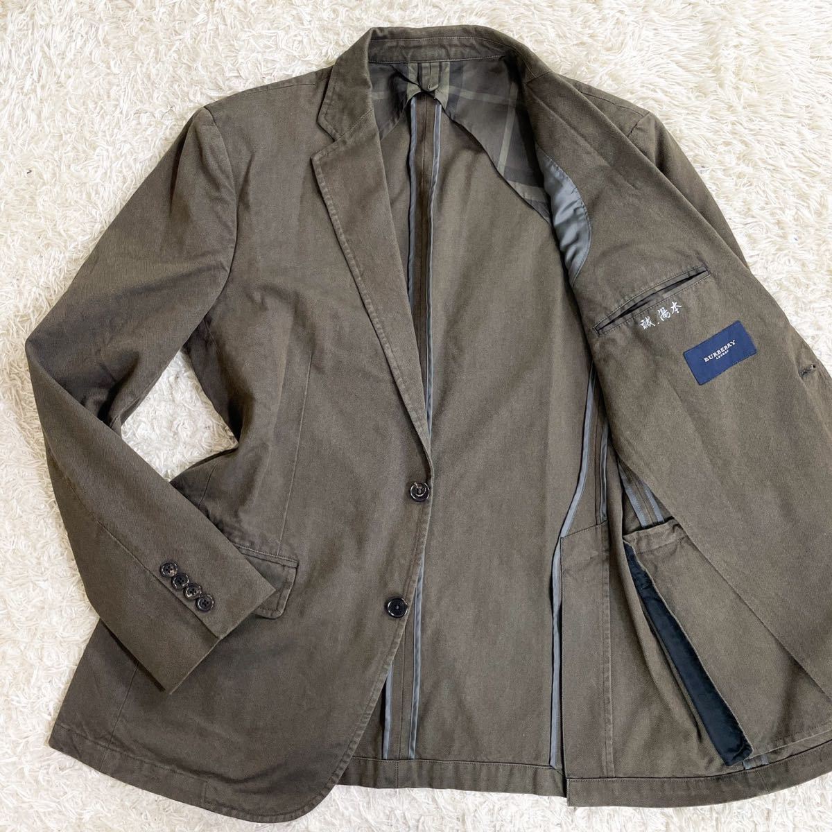 美品!デニム!バーバリーロンドン/BURBERRY LONDON【カーキ色×コットン