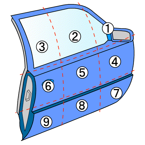 ライフ DBA-JC1 右フロントドア 67010-SZH-N00ZZ 223588_画像8