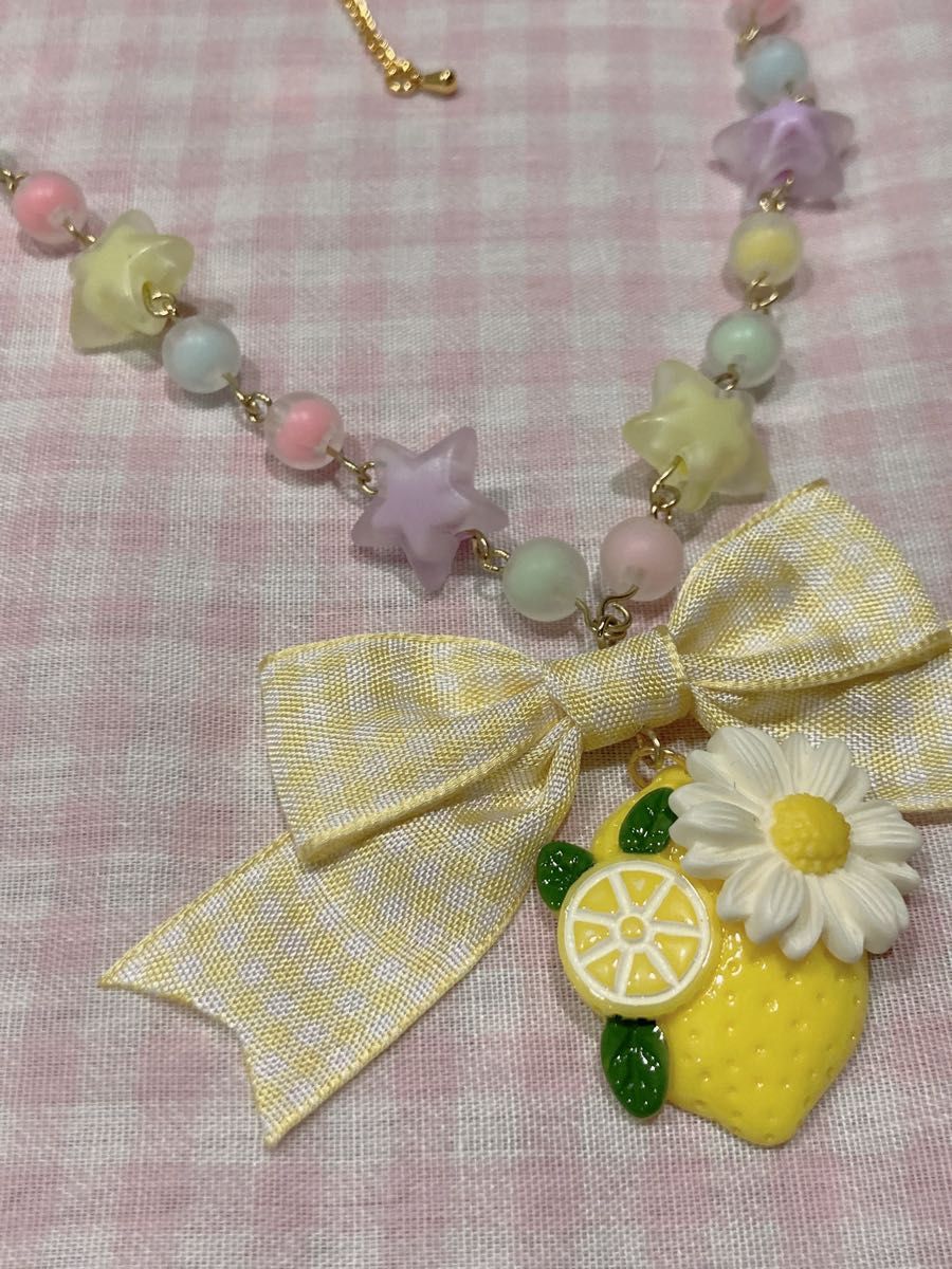 一点限り　新品*.  fairy lemon ネックレス .* 