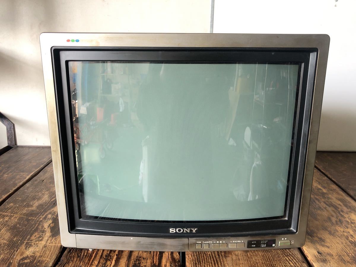 SONY トリニトロン カラーテレビ KV-21XBR1 レトロ 希少 当時物 1985年製 スピーカーシステム RGB端子