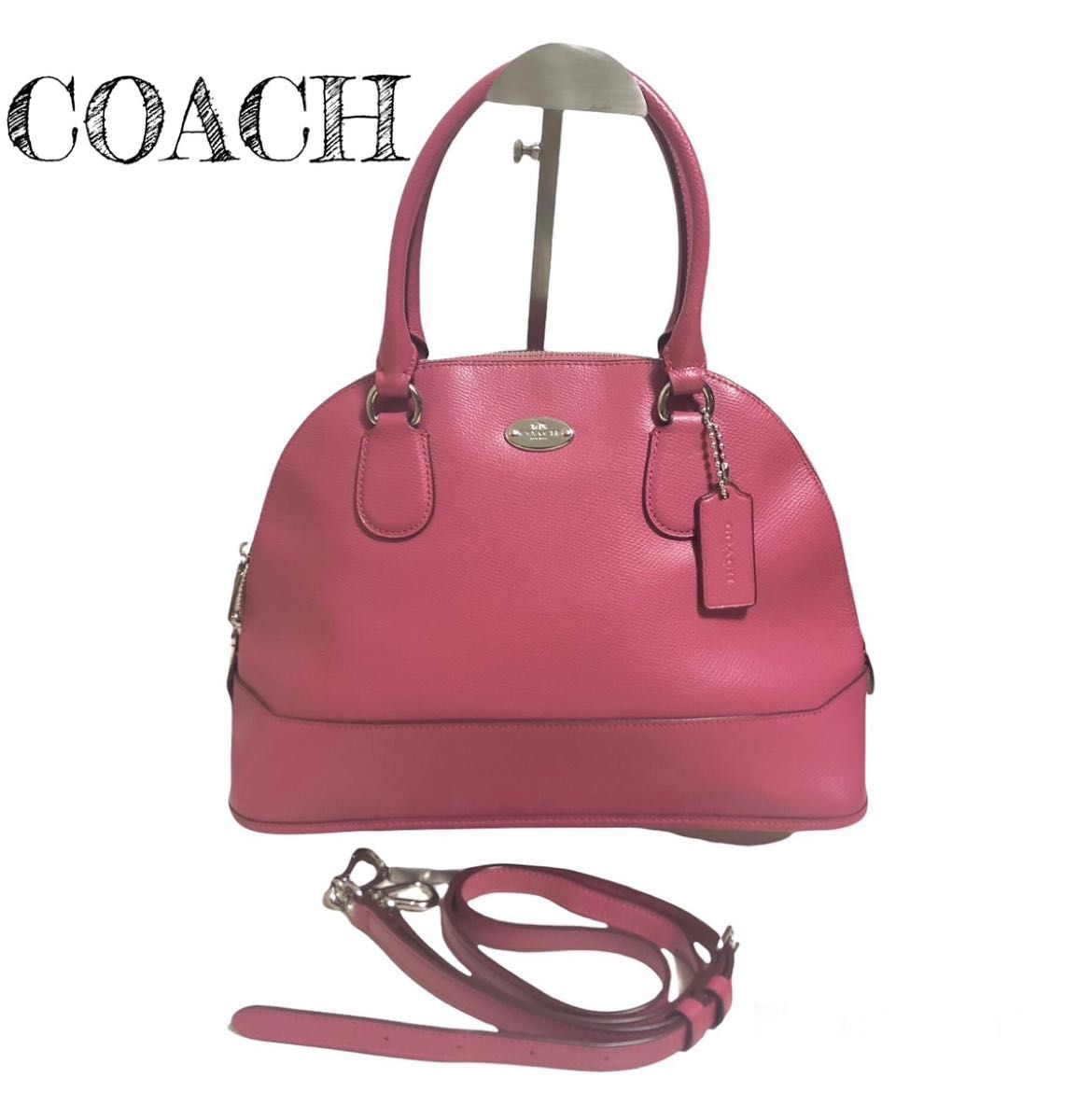 超美品☆ COACH コーチ　ショルダーバッグ　ピンク  2wayバッグ　ハンドバッグ  斜めがけバッグ　レザー　F33909