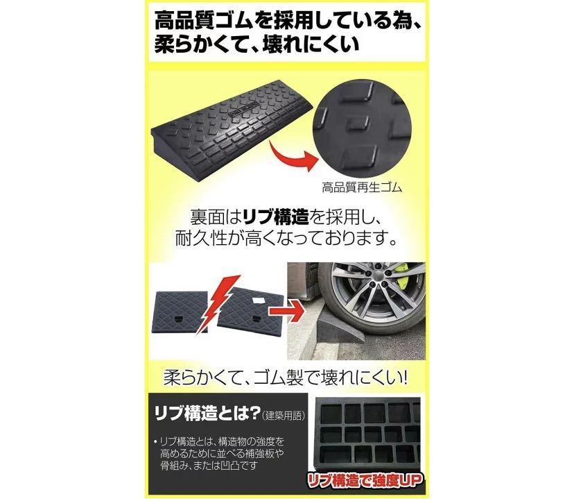 1185段差 スロープ プレート 幅60cm 高さ15cm用 滑り止め ゴム製 段差