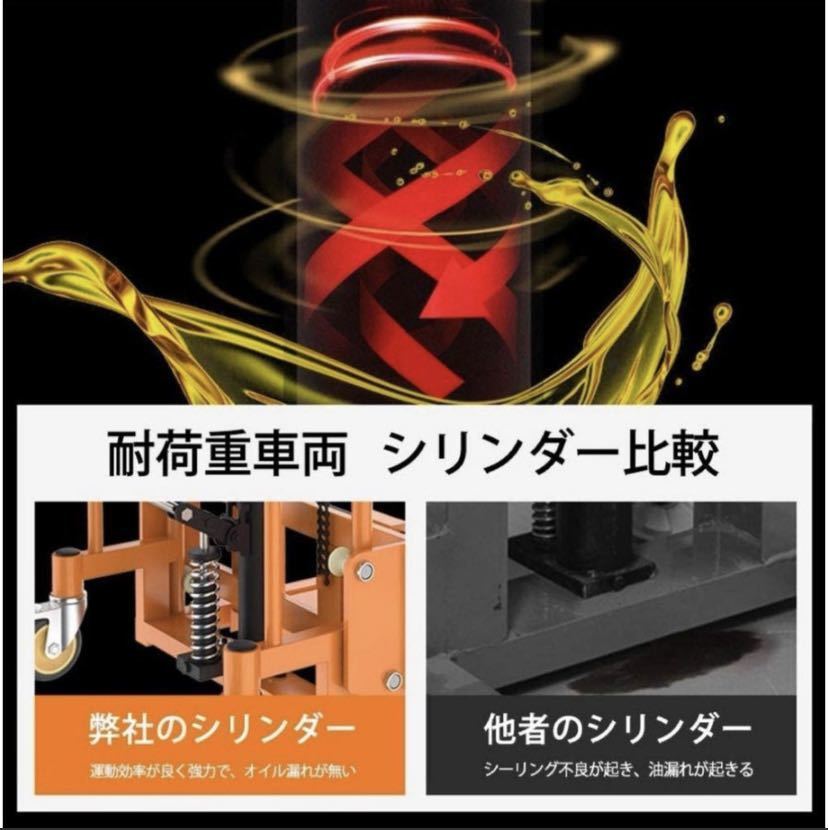 602 ハンドフォークリフト 400kg 195×75×60cm ハンドフォークリフト フォークリフト グリーン 1054
