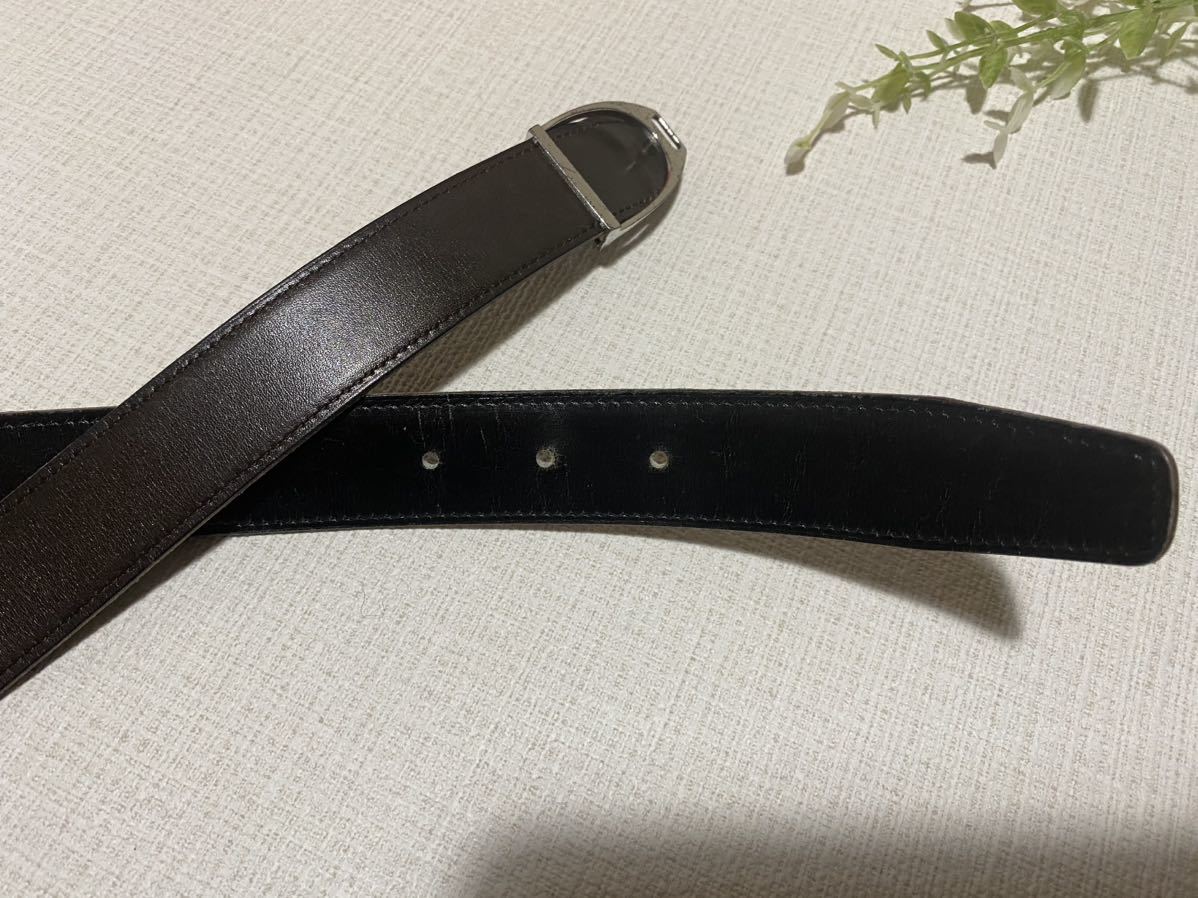 ヤフオク! - 美品 HERMESエルメス メンズ黒茶リバーシブルレ...