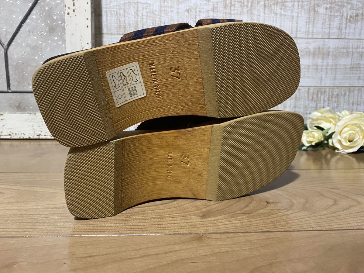 新品未使用☆HERMESエルメス☆フールトゥ木製厚底サンダル37ウッド
