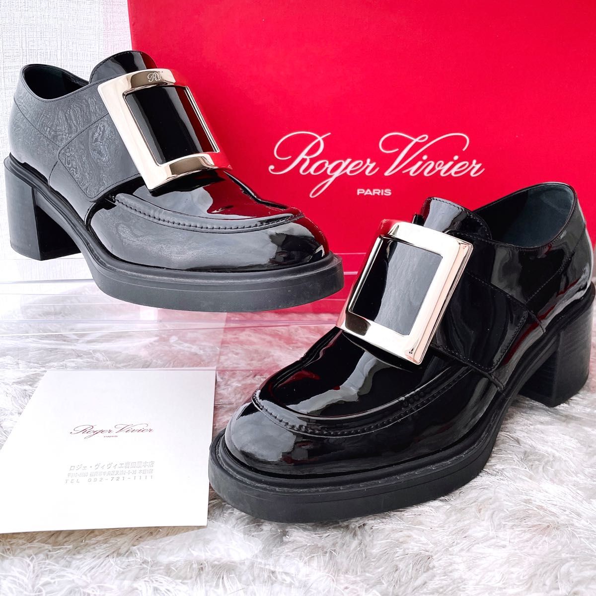 Roger Vivier ロジェヴィヴィエ ヴィヴ レンジャー ストラス バックル