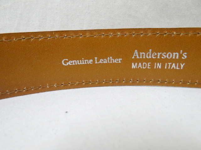 anderson`s アンダーソン　新品未使用　イタリア製　オーストリッチ　90サイズ_画像2