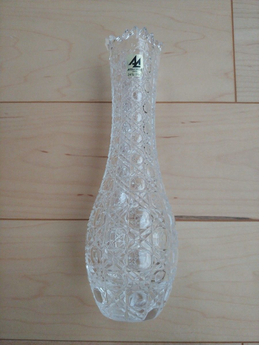 ADERIA CRISTAL　アデリアクリスタル　花瓶　一輪挿し　未使用