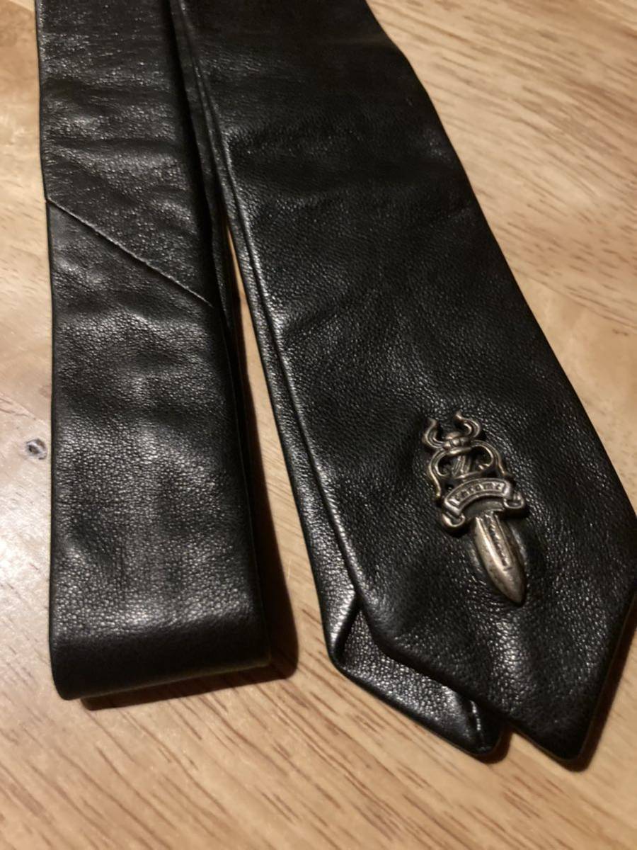 もせず 正規保管品 廃盤クロムハーツ ダガー レザーナロータイ/検索