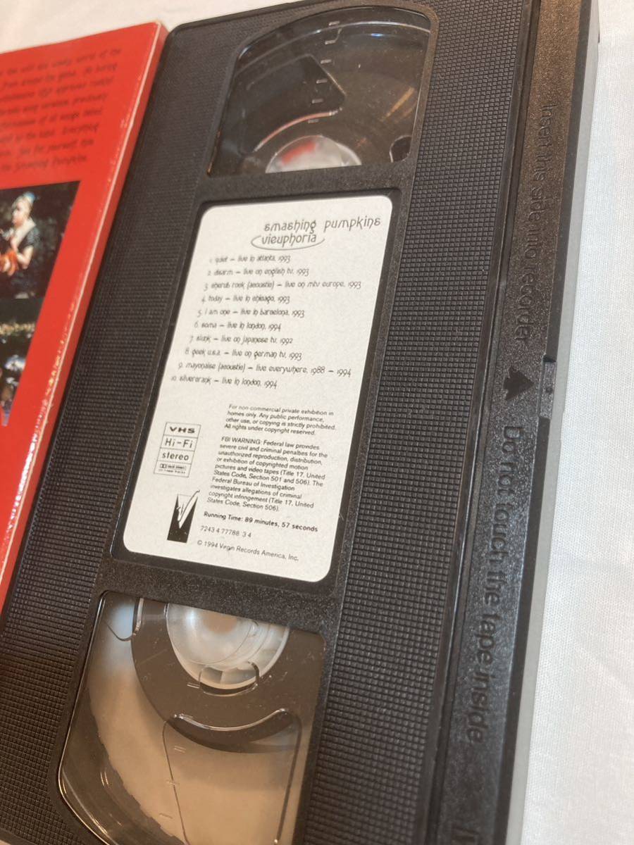 スマッシング・パンプキンズ VIEUPHORIA SMASHING PUNPKINS VHSビデオテープ US版　海外版 紙ケース_画像3