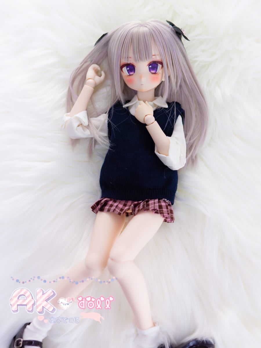 【AK*doll】DDH-22 カスタムヘッド ソフビ盛り SWセミホワイト デカールアイ付き_画像5