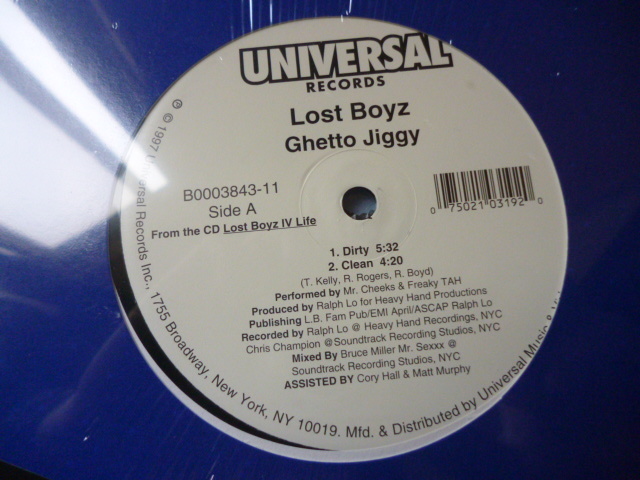 Lost Boyz / Ghetto Jiggy シュリンク未開封 試聴可　オリジナル盤 12 哀愁メロウ NEW YORKアンセム　_画像2