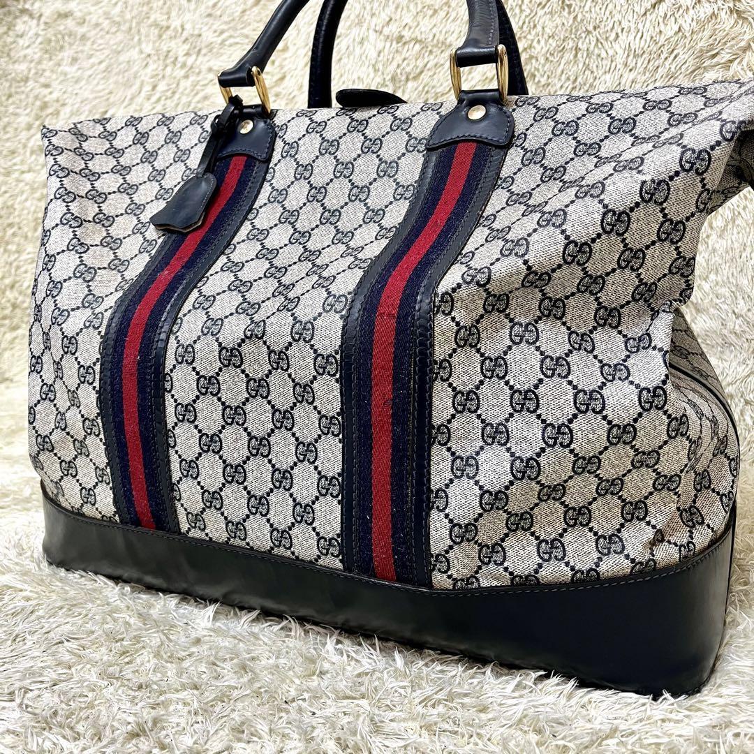 バック】 【希少】オールドグッチ OLD GUCCI 大型ボストンバッグ 旅行