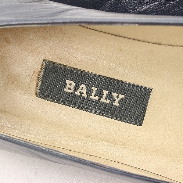 *BALLY Bally Lizard type вдавлено .× кожа Loafer обувь туфли без застежки темно-синий темно-синий 36