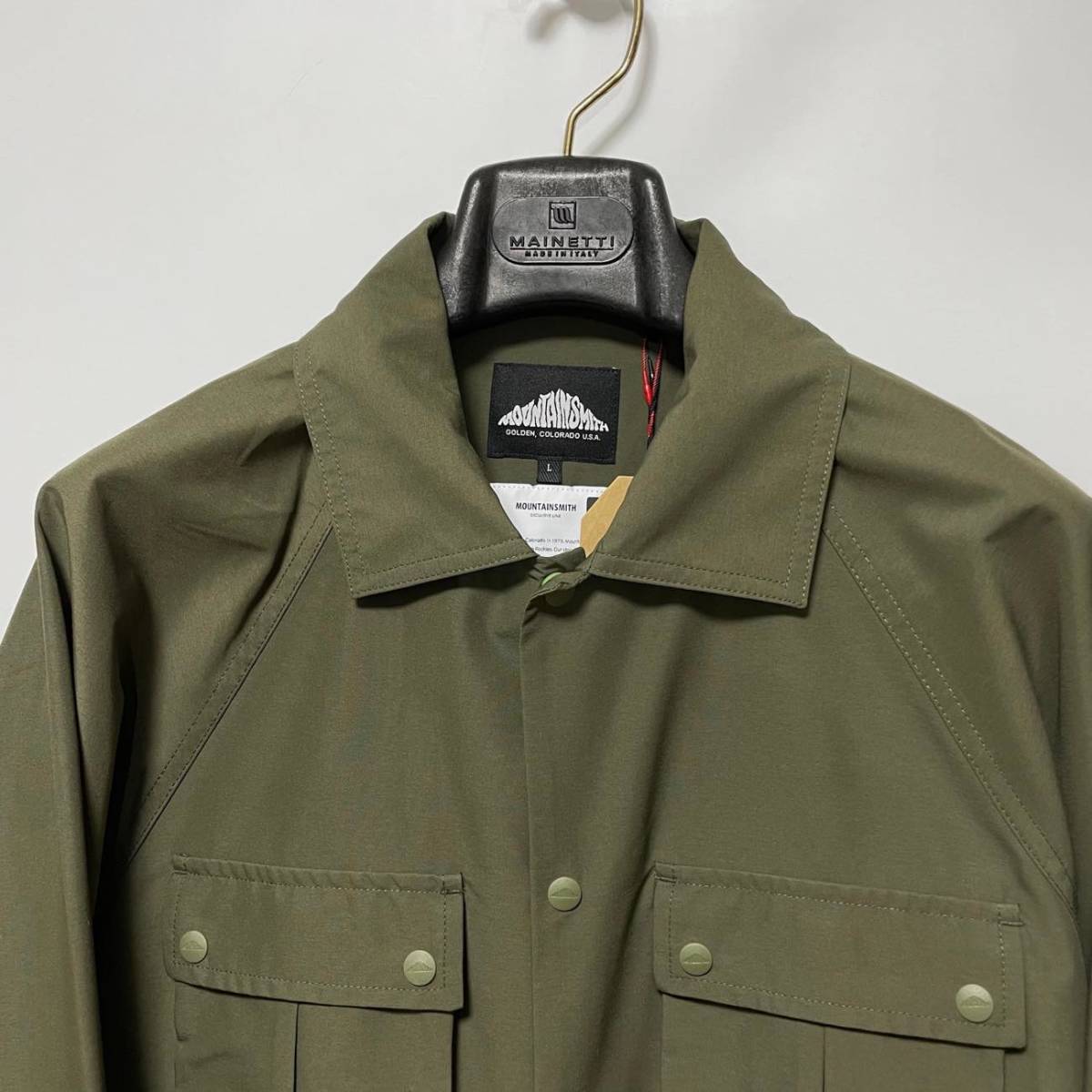 新品 マウンテンスミス Delta Jacket デルタジャケット 定価28,600円 L 送料210円〜 MOUNTAIN SMITH タグ付き F/CE. 緑 サファリジャケット_画像6