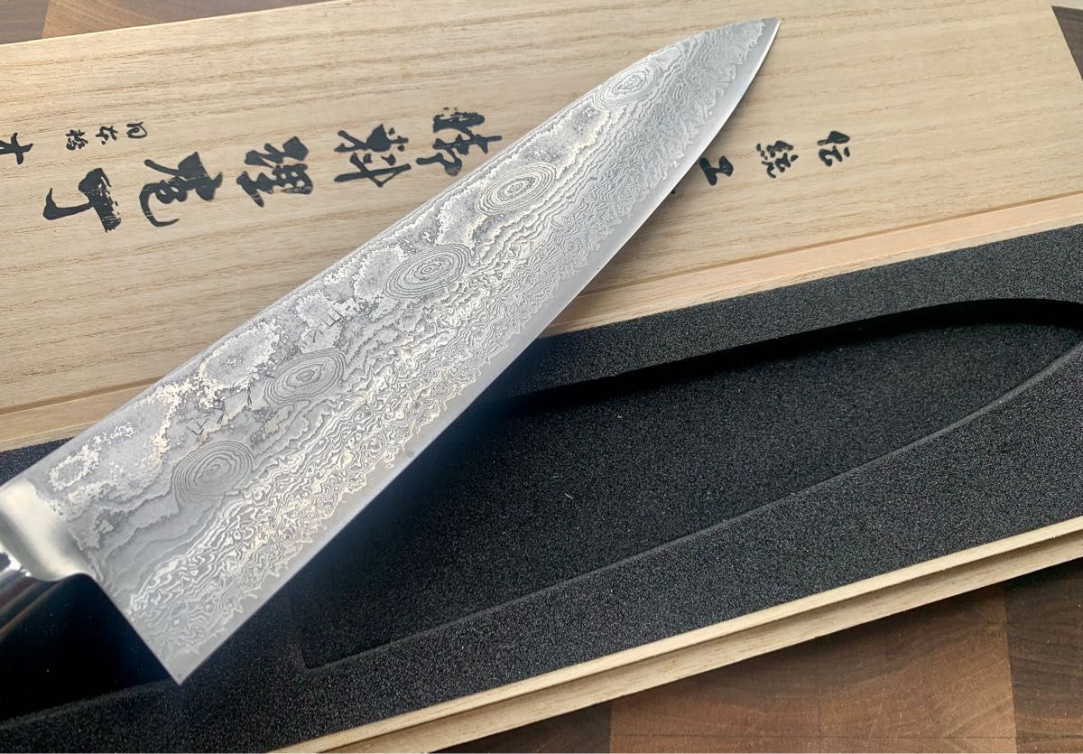 日本橋 木屋 49層 ダマスカス 墨流し 牛刀 210mm 包丁 SG2 日本橋 木屋 49層 ダマスカス 墨流し 牛刀 210mm 包丁 SG2